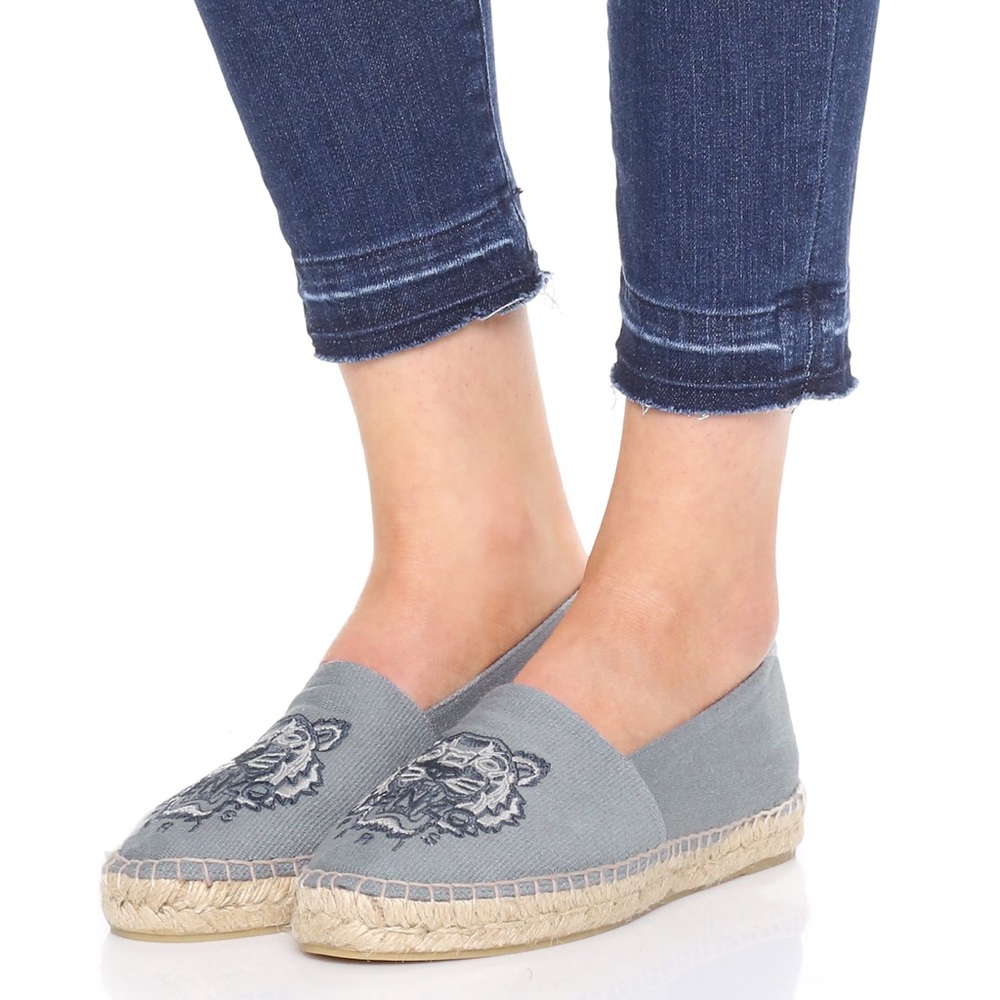 Kenzo Tiger Linen Espadrille Flat